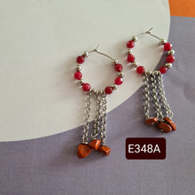 Load image into Gallery viewer, Hoop Earrings - Gemstones (Product ref: E348)
