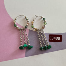 Load image into Gallery viewer, Hoop Earrings - Gemstones (Product ref: E348)