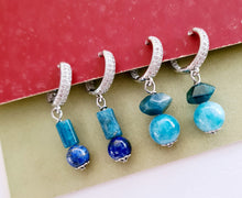 Load image into Gallery viewer, Hoop Earrings - Gemstones (Product ref: E344)