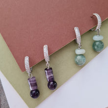 Load image into Gallery viewer, Hoop Earrings - Gemstones (Product ref: E344)