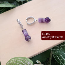 Load image into Gallery viewer, Hoop Earrings - Gemstones (Product ref: E344)