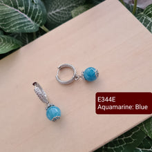 Load image into Gallery viewer, Hoop Earrings - Gemstones (Product ref: E344)