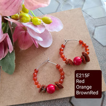 Load image into Gallery viewer, Hoop Earrings - Gemstones (Product ref: E215)
