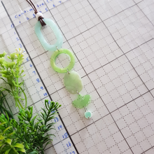 Load image into Gallery viewer, Contemporary Necklace - Resin / Acetate Pendant: Waxed cord (Product ref: N162)