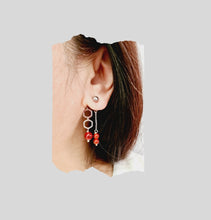 Load image into Gallery viewer, Front Back Earrings - Gemstones (Product ref: E025Scr)