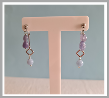 Load image into Gallery viewer, Front Back Earrings - Gemstones (Product ref: E026)