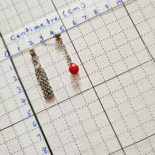 Load image into Gallery viewer, Steel Earrings -Front Back Earrings with Gemstones (Product ref: E030)