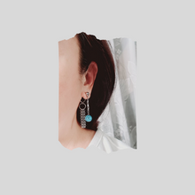 Load image into Gallery viewer, Steel Earrings -Front Back Earrings with Gemstones (Product ref: E031)