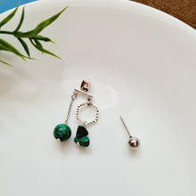 Load image into Gallery viewer, Front Back Earrings - Gemstones (Product ref: E046Scr)