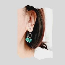 Load image into Gallery viewer, Front Back Earrings - Gemstones (Product ref: E046Scr)