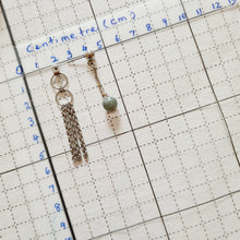 Load image into Gallery viewer, Steel Earrings -Front Back Earrings with Gemstones (Product ref: E049)