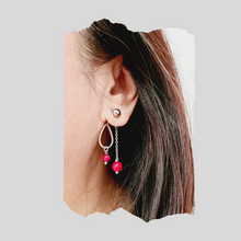 Load image into Gallery viewer, Front Back Earrings - Gemstones (Product ref: E051)