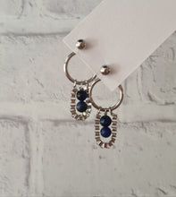 Load image into Gallery viewer, Steel Earrings -Front Back Earrings with Gemstones (Product ref: E055-S)