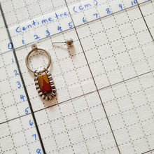 Load image into Gallery viewer, Steel Earrings -Front Back Earrings with Gemstones (Product ref: E056-S)