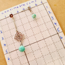 Load image into Gallery viewer, Front Back Earrings - Gemstones (Product ref: E196)