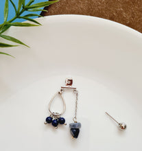 Load image into Gallery viewer, Front Back Earrings - Gemstones (Product ref: E198Scr)