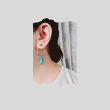 Load image into Gallery viewer, Steel Earrings- Front Back Earrings with Gemstones (Product ref: E203)