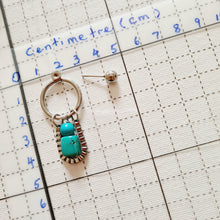Load image into Gallery viewer, Steel Earrings- Front Back Earrings with Gemstones (Product ref: E203)