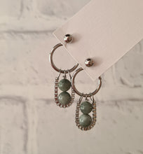 Load image into Gallery viewer, Steel Earrings -Front Back Earings with Gemstones (Product ref: E204-S)