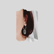 Load image into Gallery viewer, Steel Earrings -Front Back Earings with Gemstones (Product ref: E204-S)