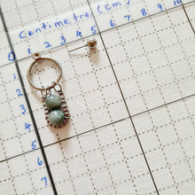 Load image into Gallery viewer, Steel Earrings -Front Back Earings with Gemstones (Product ref: E204-S)