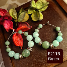 Load image into Gallery viewer, Hoop Earrings - Gemstones (Product ref: E211)