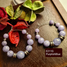 Load image into Gallery viewer, Hoop Earrings - Gemstones (Product ref: E211)