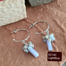 Load image into Gallery viewer, Hoop Earrings - Gemstones (Product ref: E214)