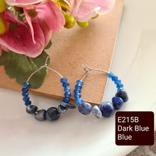 Load image into Gallery viewer, Hoop Earrings - Gemstones (Product ref: E215)