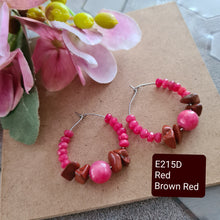 Load image into Gallery viewer, Hoop Earrings - Gemstones (Product ref: E215)
