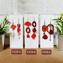 Load image into Gallery viewer, Asymmetrical Earrings - Resin / Acetate (Product ref: E328)