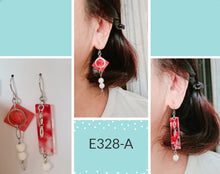 Load image into Gallery viewer, Asymmetrical Earrings - Resin / Acetate (Product ref: E328)