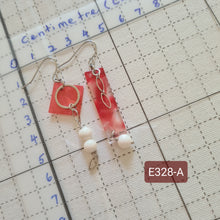 Load image into Gallery viewer, Asymmetrical Earrings - Resin / Acetate (Product ref: E328)
