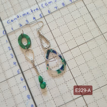 Load image into Gallery viewer, Asymmetrical Earrings - Resin / Acetate (Product ref: E329)