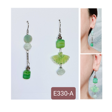 Load image into Gallery viewer, Asymmetrical Earrings - Resin / Acetate (Product ref: E330)