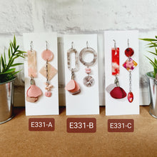Load image into Gallery viewer, Asymmetrical Earrings - Resin / Acetate (Product ref: E331)