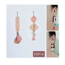 Load image into Gallery viewer, Asymmetrical Earrings - Resin / Acetate (Product ref: E331)