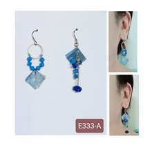 Load image into Gallery viewer, Asymmetrical Earrings - Resin / Acetate (Product ref: E333)