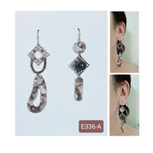 Load image into Gallery viewer, Asymmetrical Earrings - Resin / Acetate (Product ref: E336)