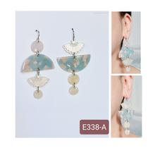 Load image into Gallery viewer, Asymmetrical Earrings - Resin / Acetate (Product ref: E338)