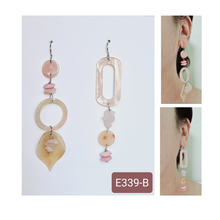 Load image into Gallery viewer, Asymmetrical Earrings - Resin / Acetate (Product ref: E339)