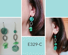 Load image into Gallery viewer, Asymmetrical Earrings - Resin / Acetate (Product ref: E329)