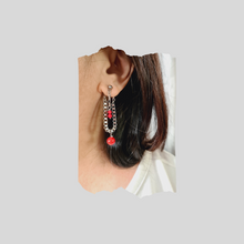 Load image into Gallery viewer, Steel Earrings -Front Back Earrings with Gemstones (Product ref: E350)