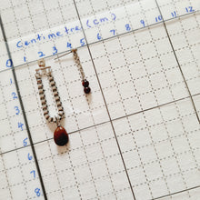 Load image into Gallery viewer, Steel Earrings- Front Back Earrings with Gemstones (Product ref: E352)