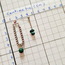 Load image into Gallery viewer, Steel Earrings -Front Back Earrings with Gemstones (Product ref: E353)