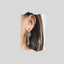 Load image into Gallery viewer, Steel Earrings- Front Back Earrings with Gemstones (Product ref: E356)