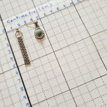 Load image into Gallery viewer, Steel Earrings -Front Back Earrings with Gemstones (Product ref: E357-S)