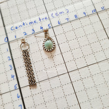 Load image into Gallery viewer, Steel Earrings -Front Back Earrings with Gemstones (Product ref: E359-S)