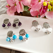 Load image into Gallery viewer, Stud Earrings - Gemstones (Product ref: E433)