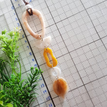 Load image into Gallery viewer, Contemporary Necklace - Resin / Acetate Pendant: Waxed cord (Product ref: N089)